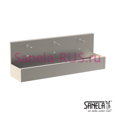 Нержавеющая раковина коллективная 1900мм SLUN 81ET арт: 93813 Sanela Чехия (фото, схема)