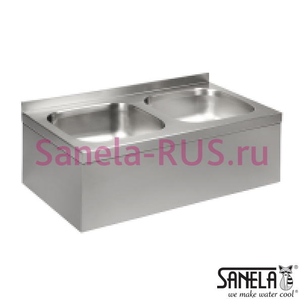 Нержавеющая двойная мойка SLUN 06 Нержавеющая двойная мойка SLUN 06
