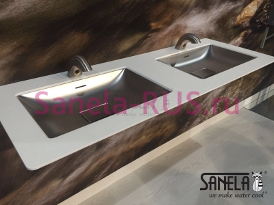 Нержавеющая встраиваемая раковина SLUN 24X арт: 93241 Sanela Чехия (фото, схема)