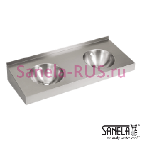 Нержавеющая раковина с двумя чашами без облицовки SLUN 19 Нержавеющая раковина с двумя чашами без облицовки SLUN 19