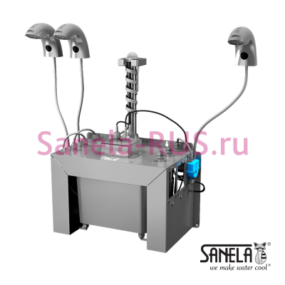 Комплект 3 автоматических крана с дозатором мыла SLU 45M3 арт: 03454 Sanela Чехия (фото, схема)
