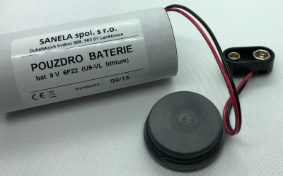 Корпус для батарейки с Muller проводом 9В арт:  Sanela Чехия (фото, схема)