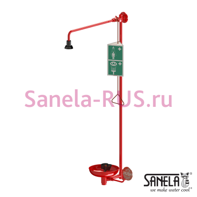 Душевая стойка с глазным душем SLSN 23Z арт: 82235 Sanela Чехия (фото, схема)