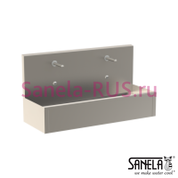 Нержавеющая раковина коллективная 1250мм SLUN 80ET