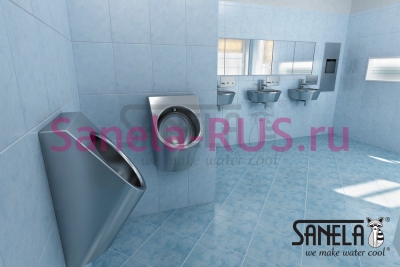 Нержавеющий автоматический писсуар SLPN 07C арт: 91073 Sanela Чехия (фото, схема)