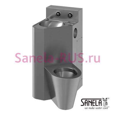 Угловой унитаз направо с умывальником SLWN 18ZP арт: 94184 Sanela Чехия (фото, схема)