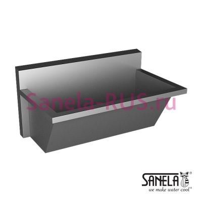 Нержавеющая раковина желоб медицинский 2250мм SLUN 56 арт: 93560 Sanela Чехия (фото, схема)