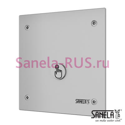 Антивандальная пьезо кнопка смыва унитаза SLW 01PA арт: 14016 Sanela Чехия (фото, схема)