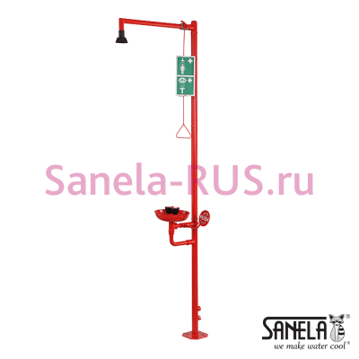 Душевая стойка с глазным душем SLSN 23 арт: 92230 Sanela Чехия (фото, схема)