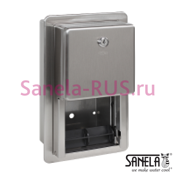 Встраиваемый нержавеющий держатель туалетной бумаги SLZN 26Z Встраиваемый нержавеющий держатель туалетной бумаги SLZN 26Z