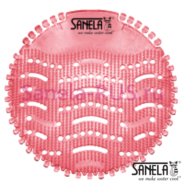 Ароматическое ситечко в писсуар, цвет красный, запах - киви, грейпфрут SLA 11A Ароматическое ситечко в писсуар, цвет красный, запах - киви, грейпфрут SLA 11A