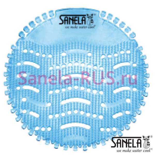 Ароматическое ситечко в писсуар, цвет голубой, запах - цветы хлопка SLA 11C Ароматическое ситечко в писсуар, цвет голубой, запах - цветы хлопка SLA 11C