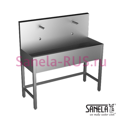 Нержавеющая раковина коллективная на ножках 1250мм SLUN 50ET арт: 93503 Sanela Чехия (фото, схема) Нержавеющая раковина коллективная на ножках 1250мм SLUN 50ET арт: 93503 Sanela Чехия (фото, схема)