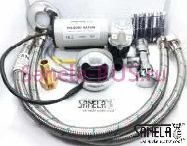 SLP 17AB Комплект для оборудования писсуара DOMINO автоматическим смывом 6В Sanela Чехия (фото, схема)