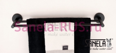 Нержавеющий двойной полотенцедержатель SLZD 10N арт: 62101 Sanela Чехия (фото, схема)